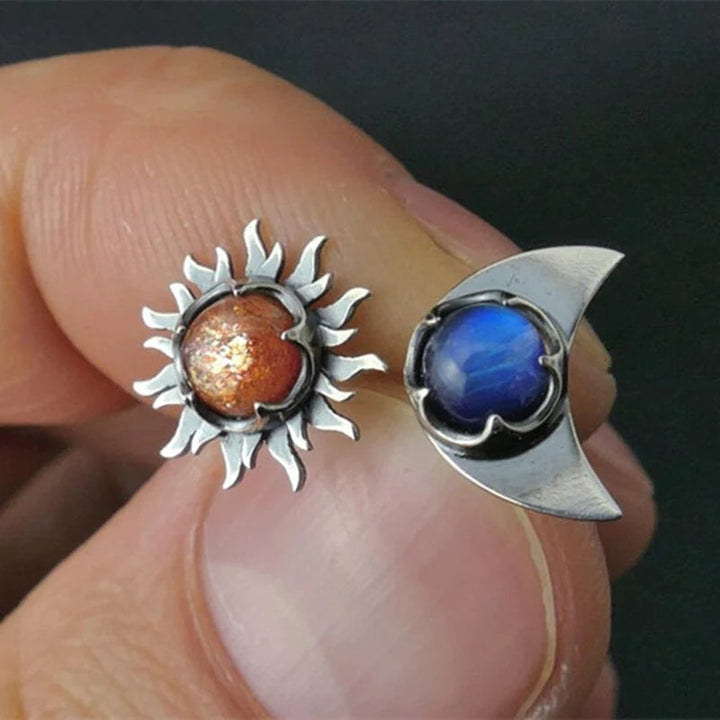 Boucles d'oreilles Lune et Soleil