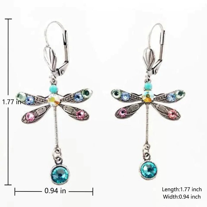Boucles d'oreilles sculptées en forme de libellule élégante
