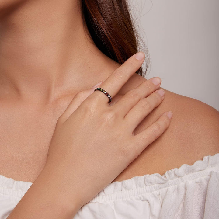 Bague en argent sterling avec un design en forme de patte