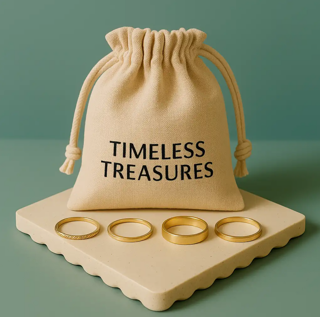 Set de Bagues Vintage Élégantes en Bleu