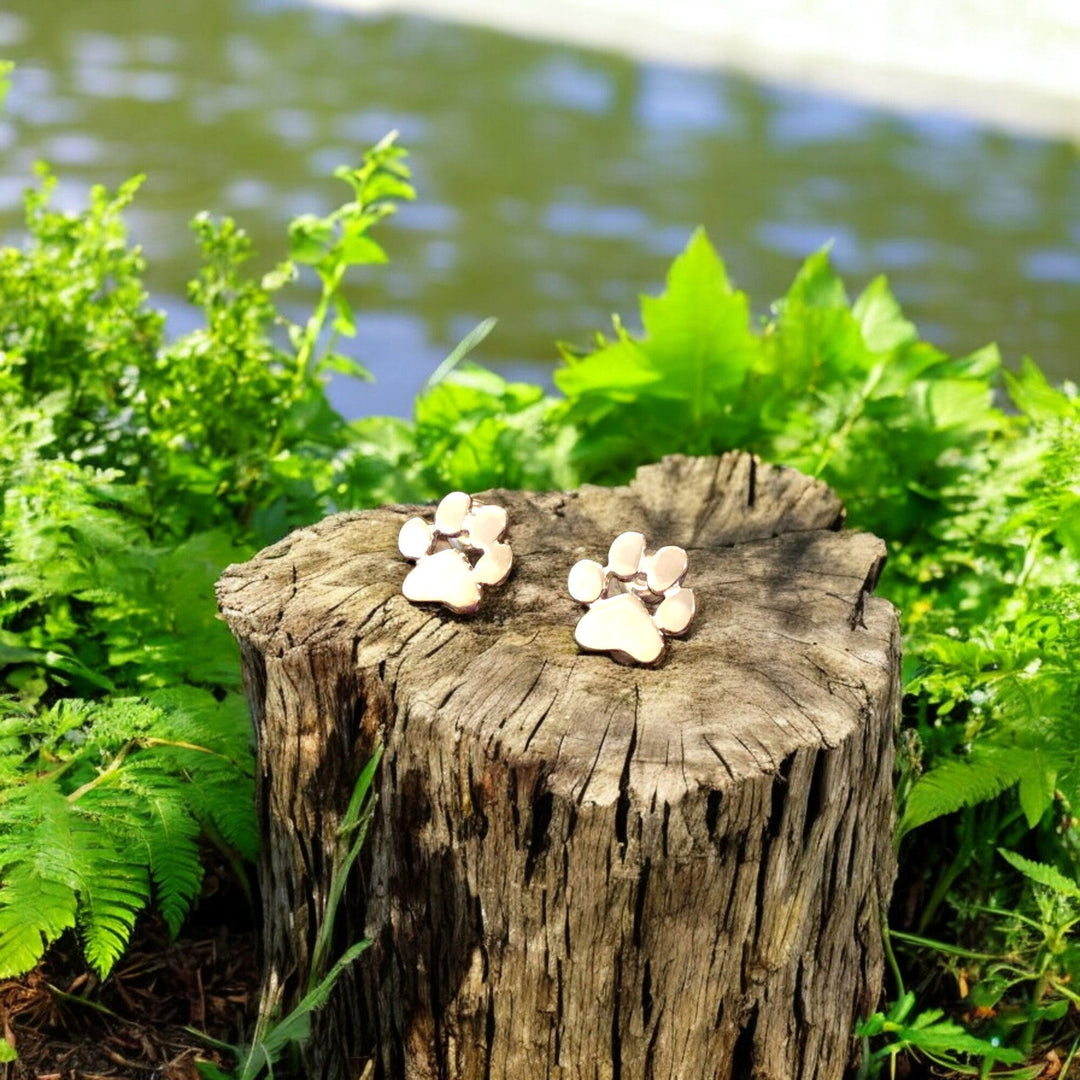 Boucles d'oreilles en forme de patte hypoallergéniques