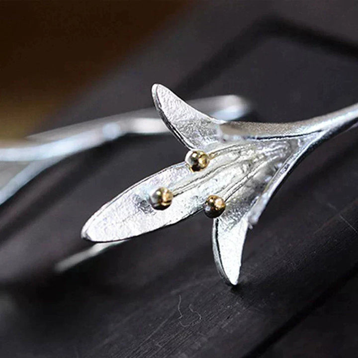 Boucles d'oreilles en Argent avec Fleur