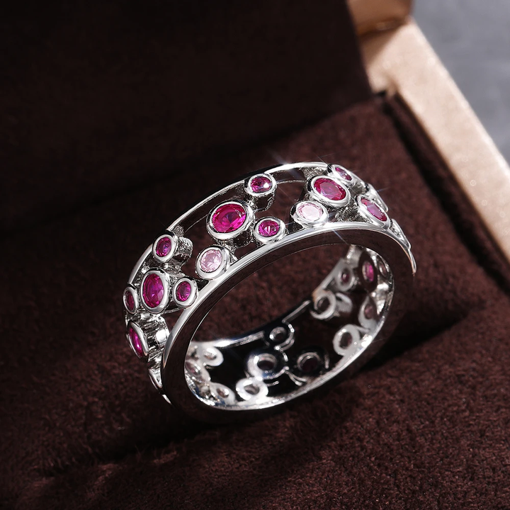 Bague en Argent ornée de Zircon Incrusté
