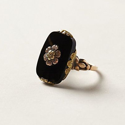 Bague Vintage en Pierre Noire